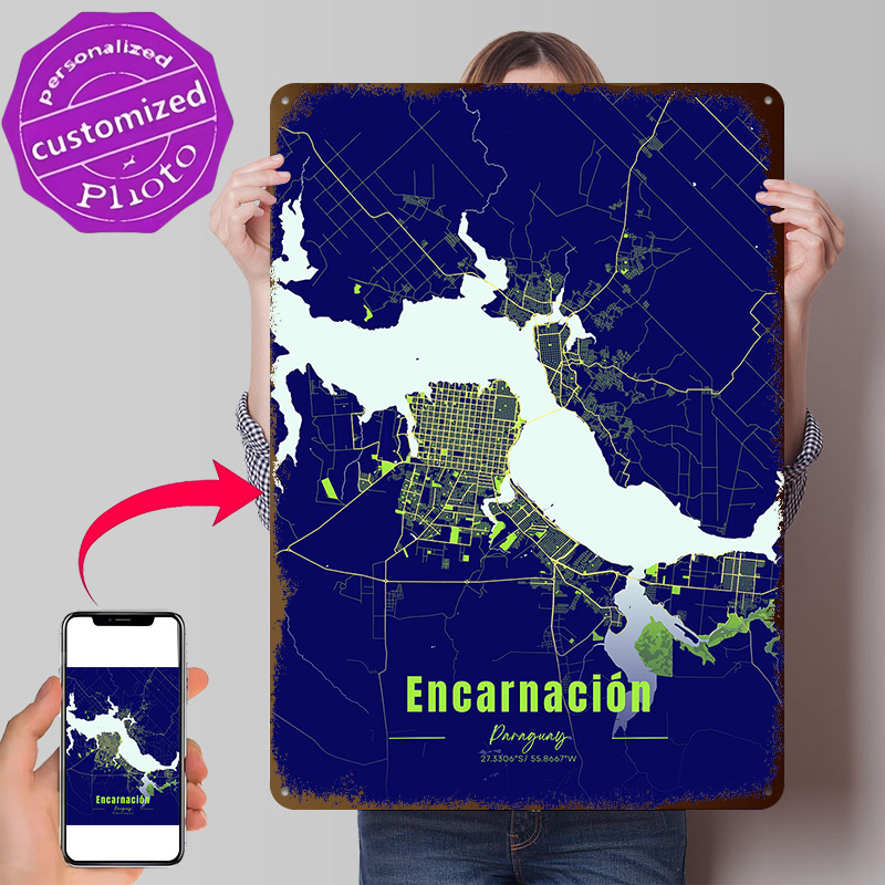 Custom Map Poster - ديكورات إنكارناشون، منتجات ديكور المنزل، ملصق