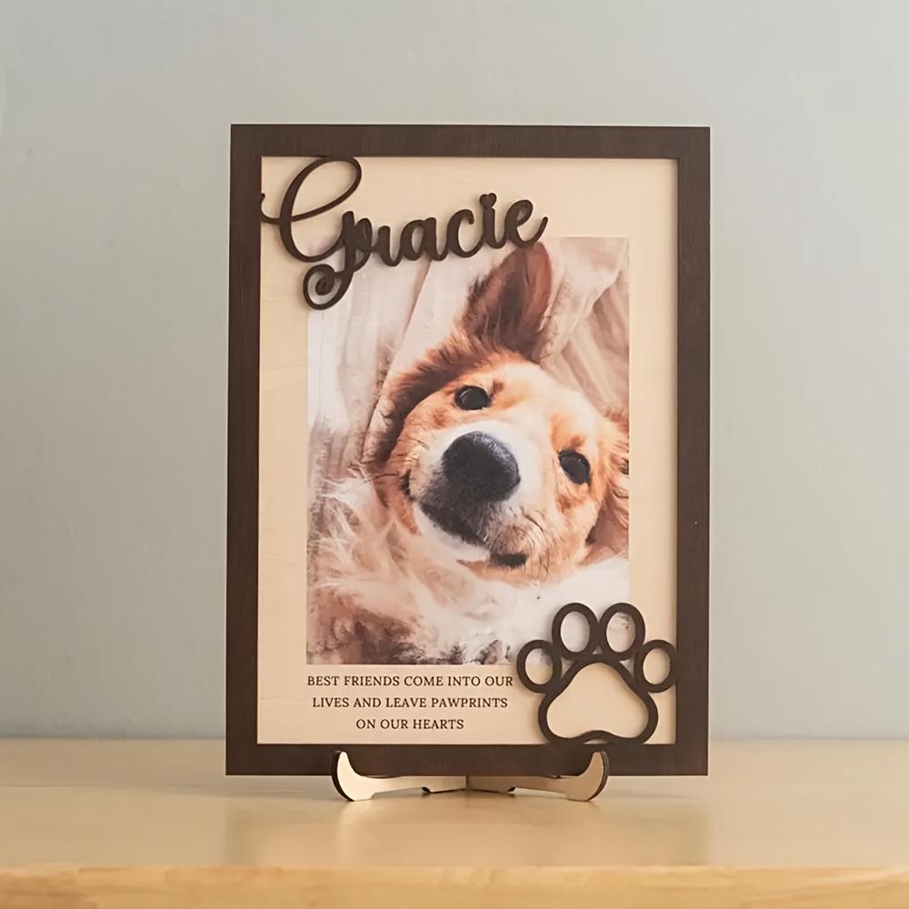 Engraved Wood Frame - إطار صور خشبي مخصص للحيوانات الأليفة