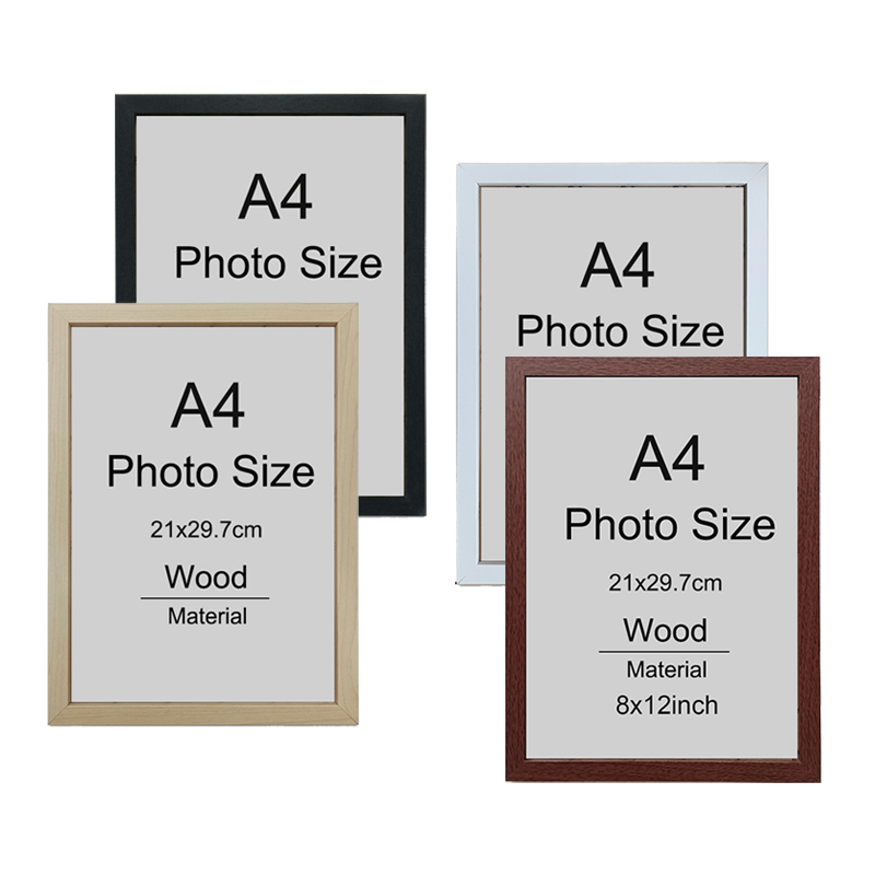Engraved Wood Frame - 1/2/3 قطعة إطار الصورة الخشبية A4