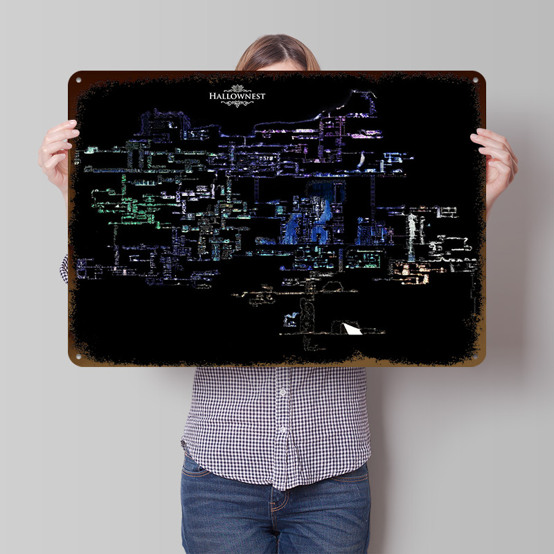 Custom Map Poster - لوحة معدنية ثلاثية الأبعاد خفيفة الوزن
