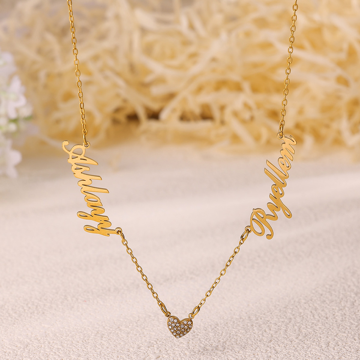 مخصص اثنين اسم قلادة للنساء عي - مراجعة Name Necklace Custom وسعره