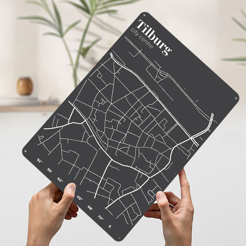 خريطة مركز مدينة تيلبورغ مطبوع - مراجعة Custom Map Poster وسعره