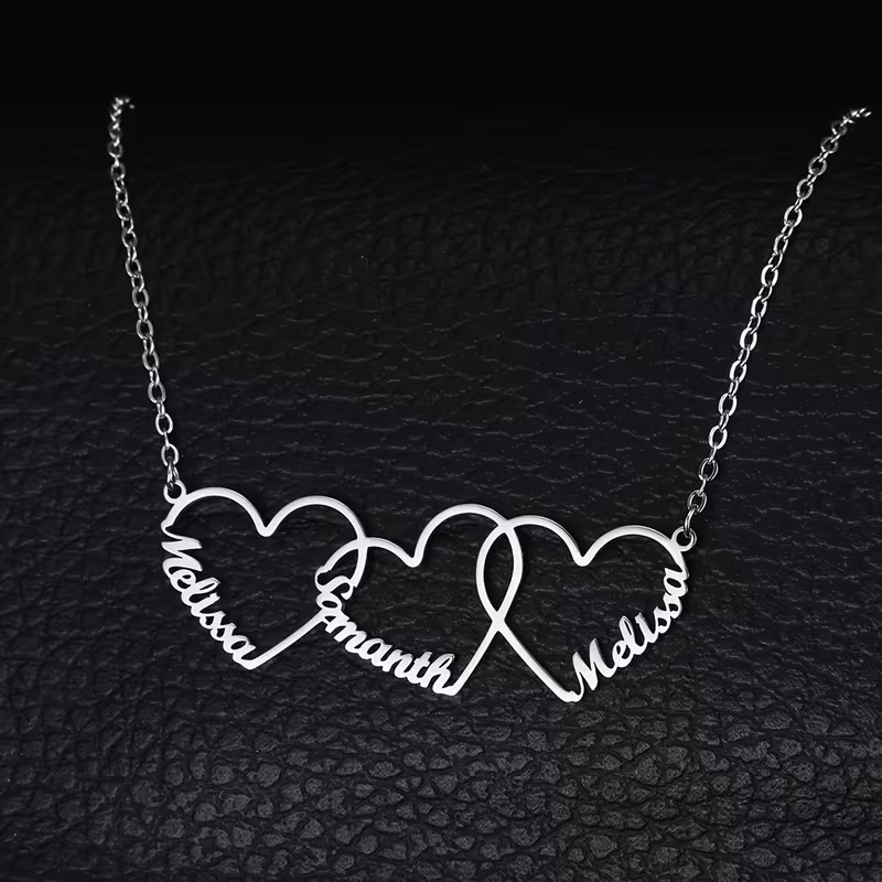 قلادة مخصصة بأسماء متداخلة على - مراجعة Name Necklace Custom وسعره