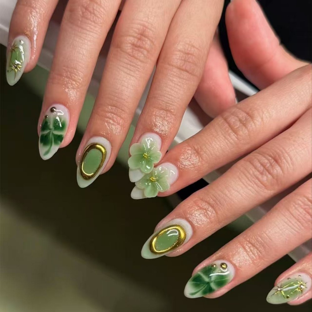 24 قطعة من الأظافر الاصطناعية  - مراجعة Pressed Flower Art وسعره
