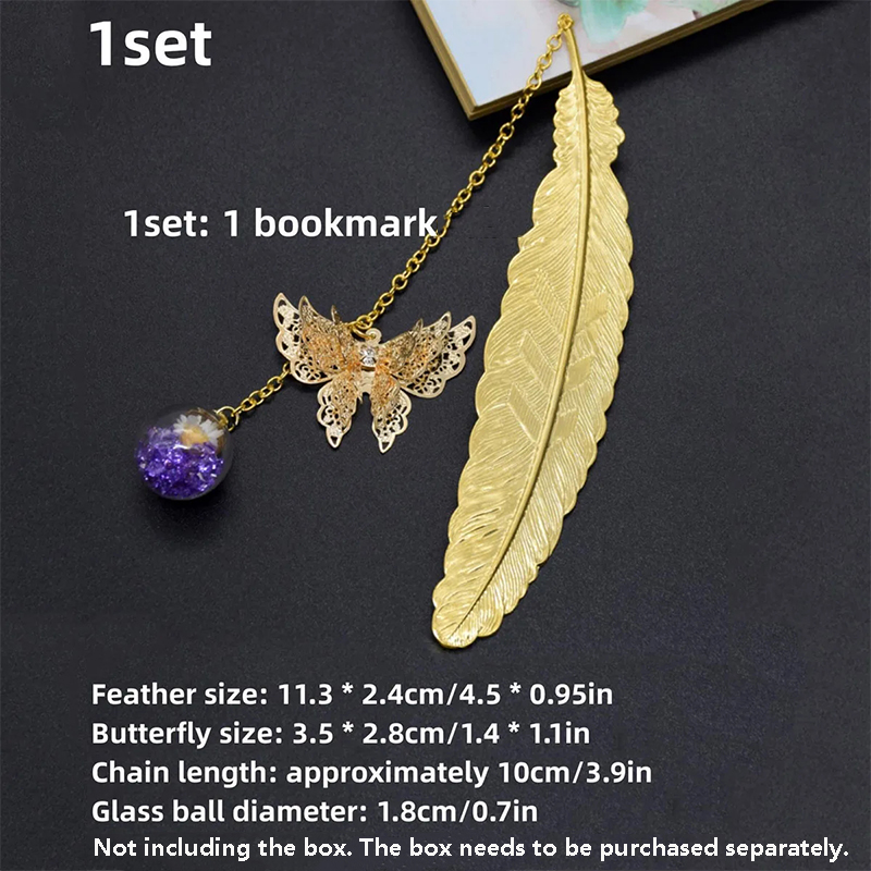 علامة كتاب معدنية بتصميم صيني  - مراجعة Dried Flower Bookmark وسعره
