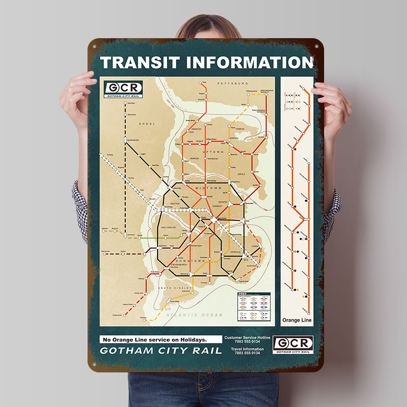ملصق مطبوع على خريطة مدينة جوث - مراجعة Custom Map Poster وسعره