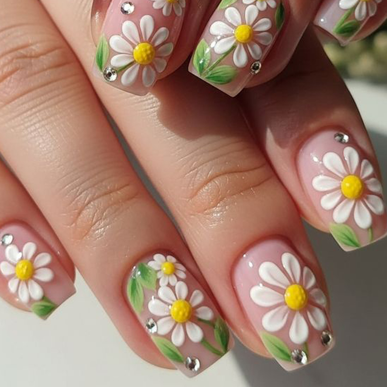 أظافر صناعية قصيرة ومتوسطة الط - مراجعة Pressed Flower Art وسعره